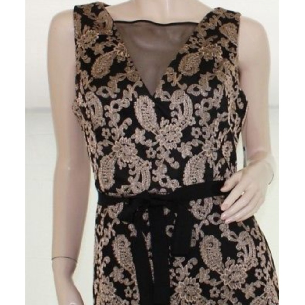 Jessica Simpson Black and Metallic Cocktail Dress - Picture 3 of 3